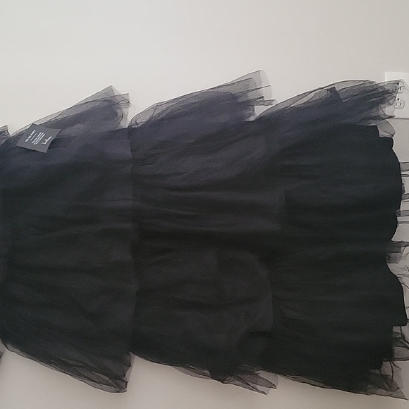 NWT Lulus Tulle For Love Black Mesh Tulle Tiered Ruffled Maxi Dress - Picture 6 of 12
